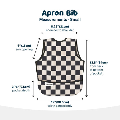 Apron Bib - Black Checkers (6-24 Months)