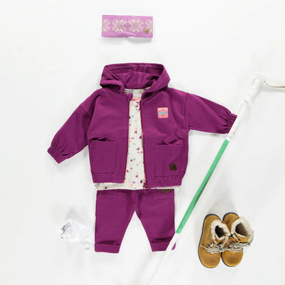 Purple Jogger Zip Up Hoodies