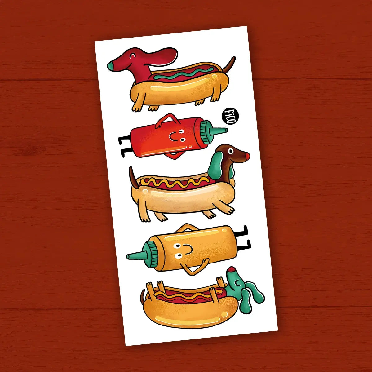 Ketchup the Wiener Dog Tattoos