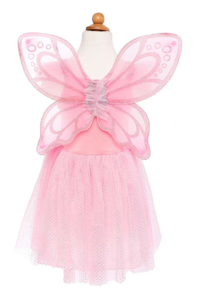 Pink Sequins Butterfly Dress & Wings (5-7 Years)