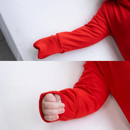 Santa Red Footless Zipper Sleepers