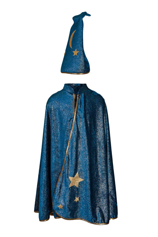 Starry Night Wizard Cape & Hat (5-6)