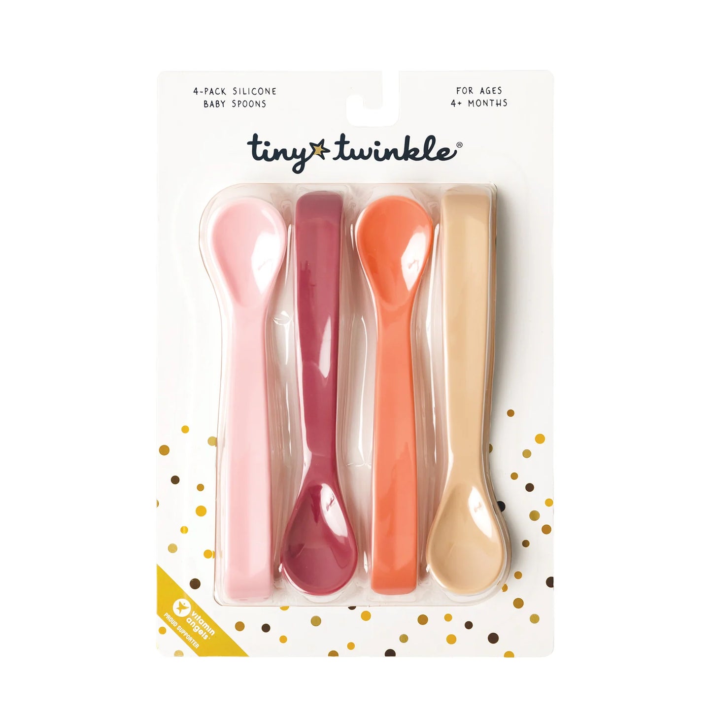 Silicone Spoon 4PK - Pink Red Orange