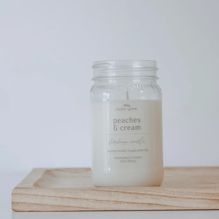 peaches & cream // farmhouse candle