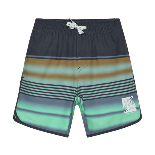 Blue/Aqua Stripe Swim Trunks
