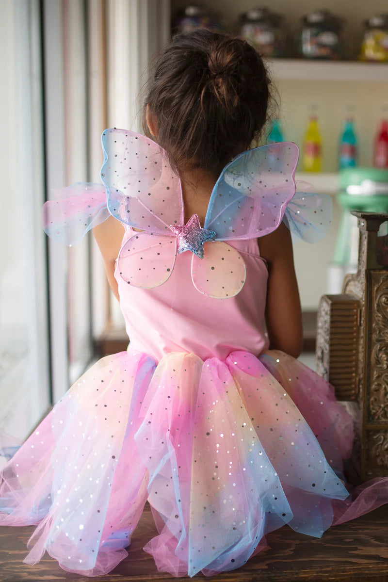 Rainbow Fairy Dress & Wings (3-4 Years)