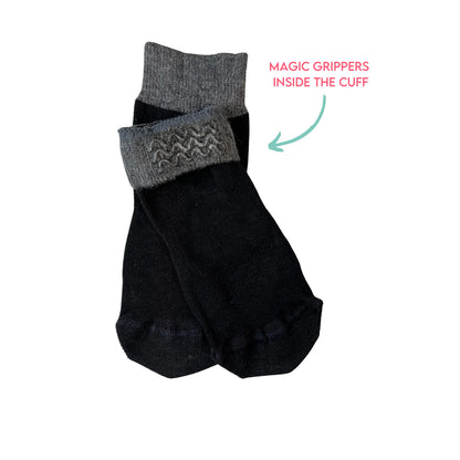 Ture Black Gripper Socks