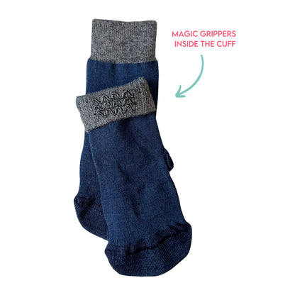 Navy Gripper Socks