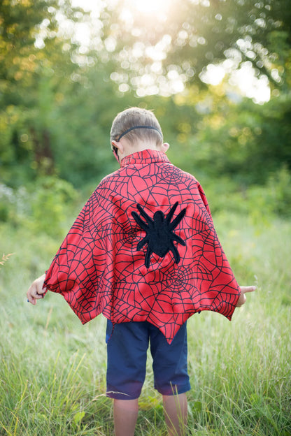 Spider Cape Set with Mask and Cuffs (3-4)