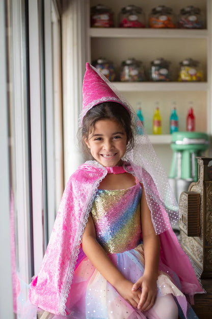 Diamond Sparkle Cape Dark Pink (3-4)