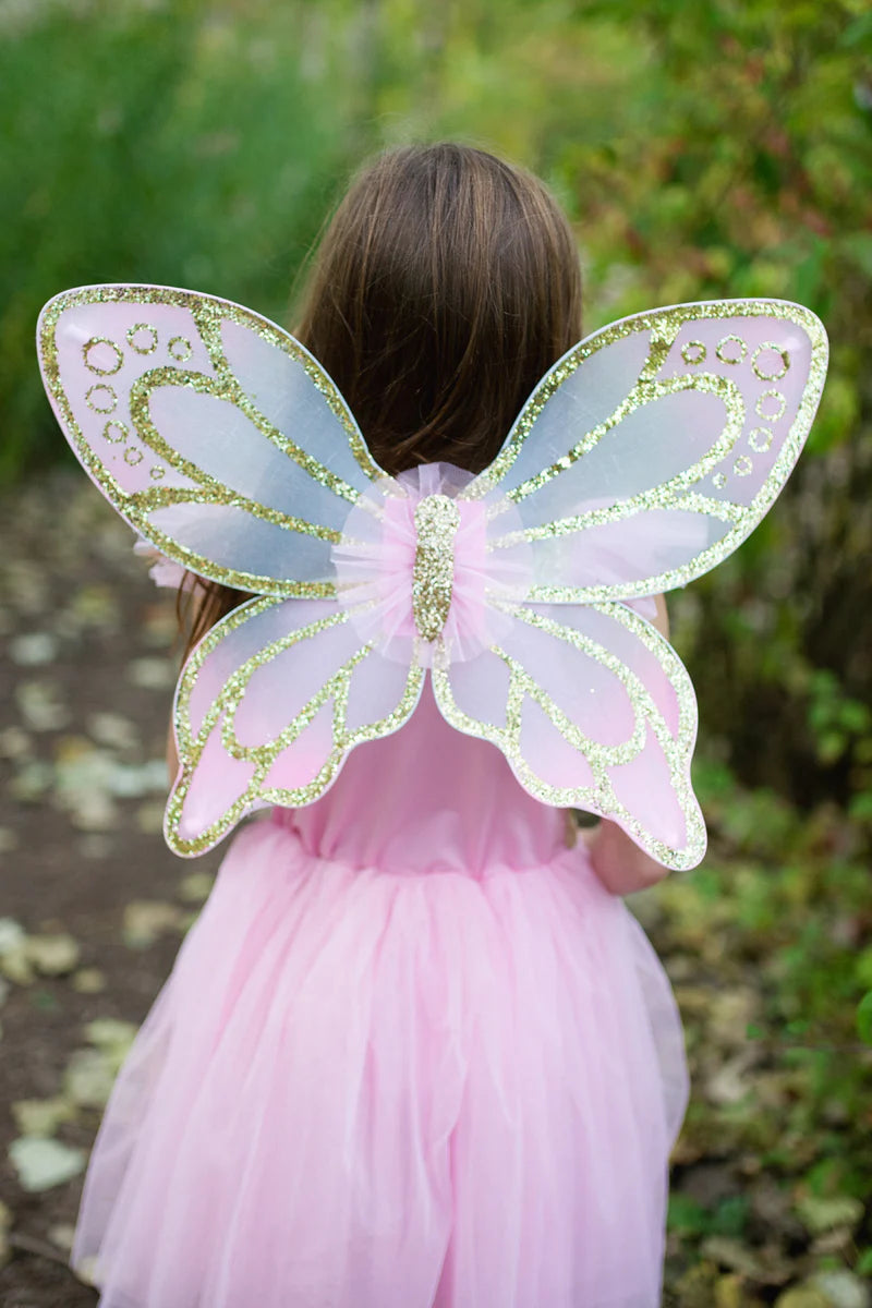 Gold Sequins Butterfly Dress & Wings (5-7 Years)