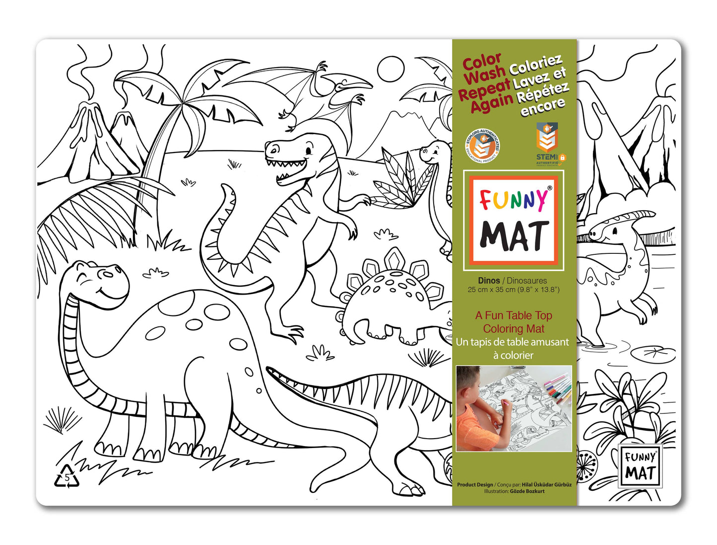 Dinos Colouring Mat *Compact Size*