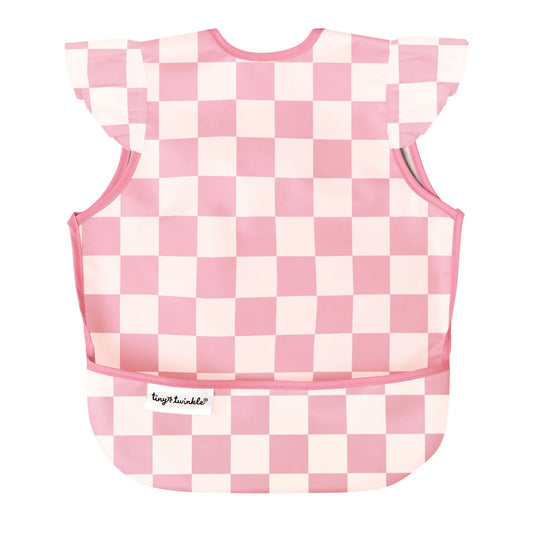 Apron Bib - Pink Checkers (6-24 Months)