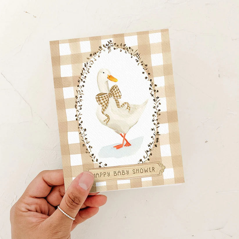 Plaid Baby Shower Card