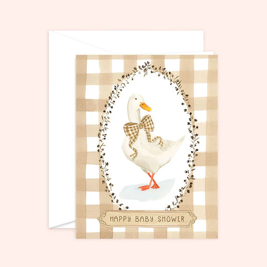 Plaid Baby Shower Card