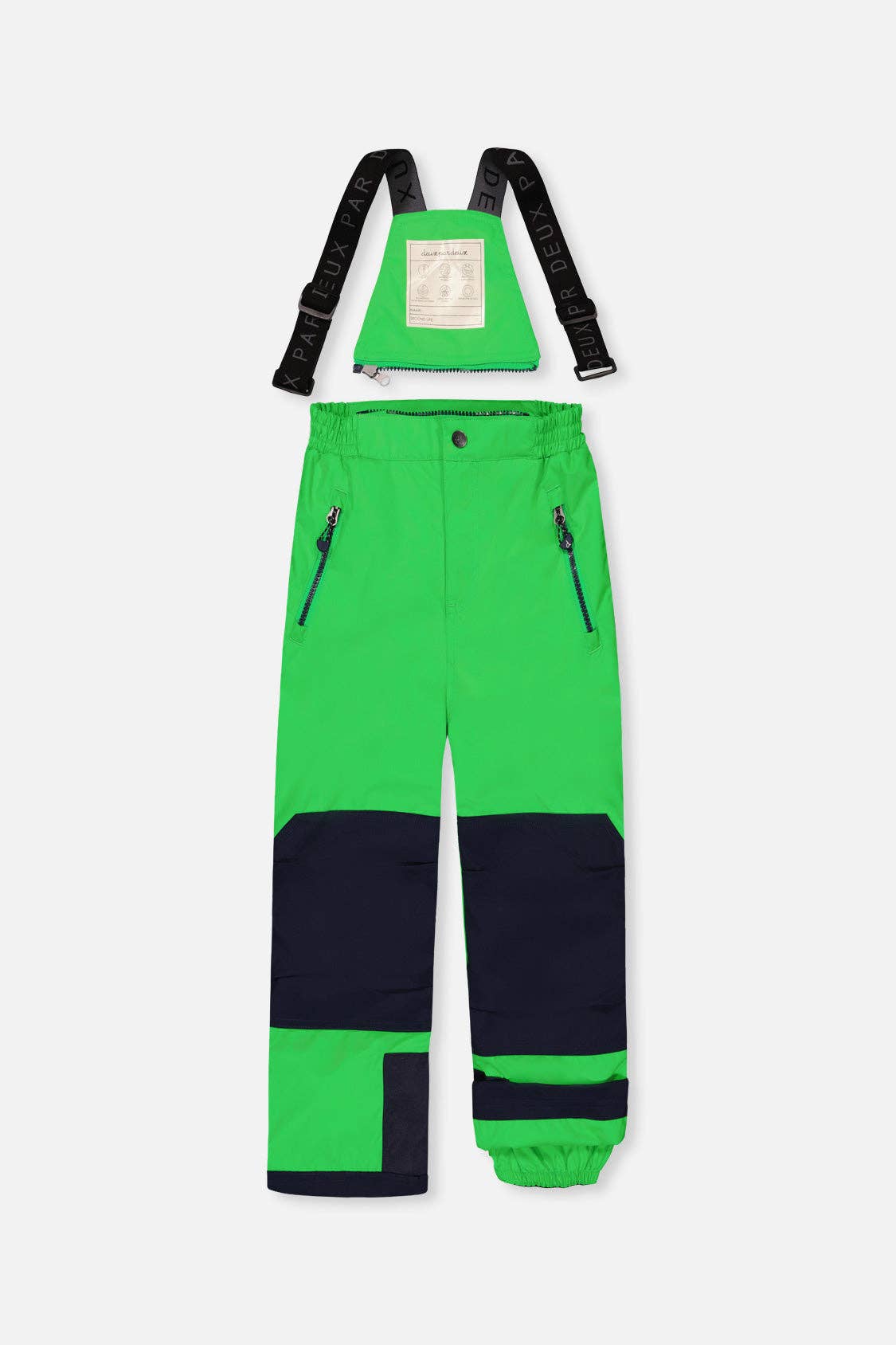 Two Piece Play Snowsuit Royal Blue And Green Colorblock