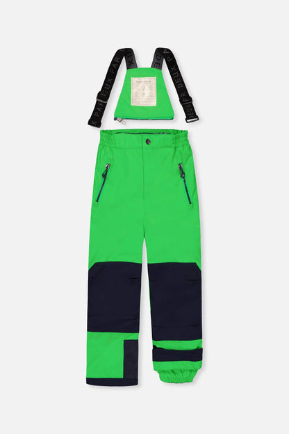 Two Piece Play Snowsuit Royal Blue And Green Colorblock