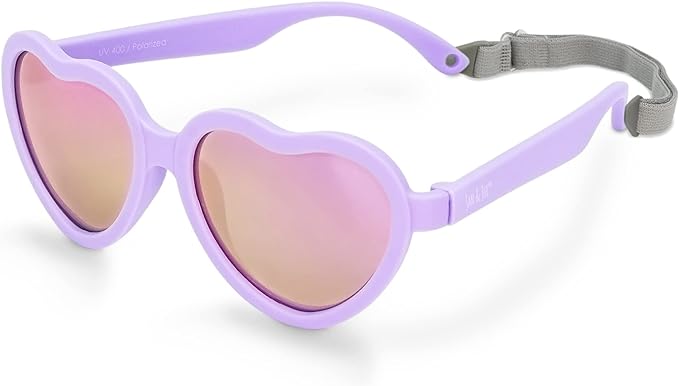 Kids Polarized Heart Sunglasses | Lavender