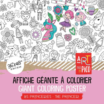 Giant Colouring page - The Princess