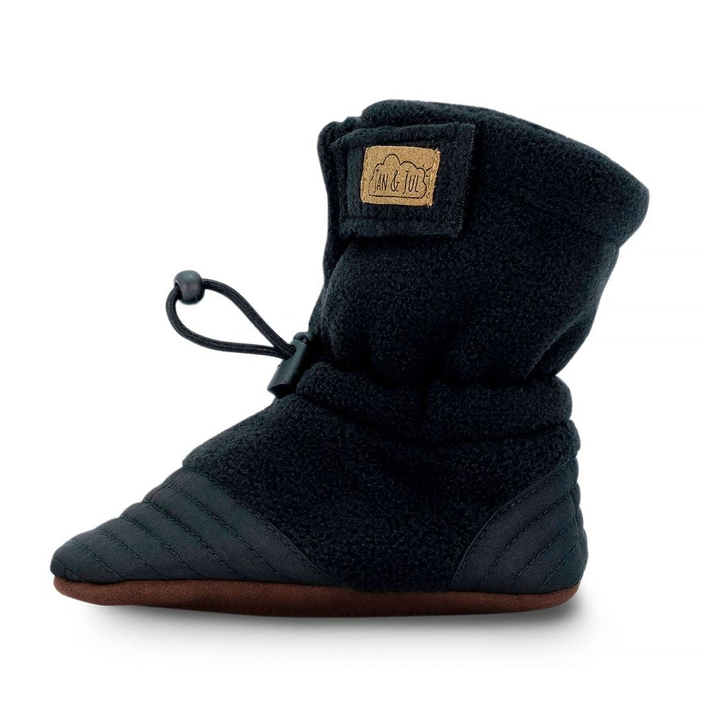 Black - Baby Stay-Put Cozy Booties |