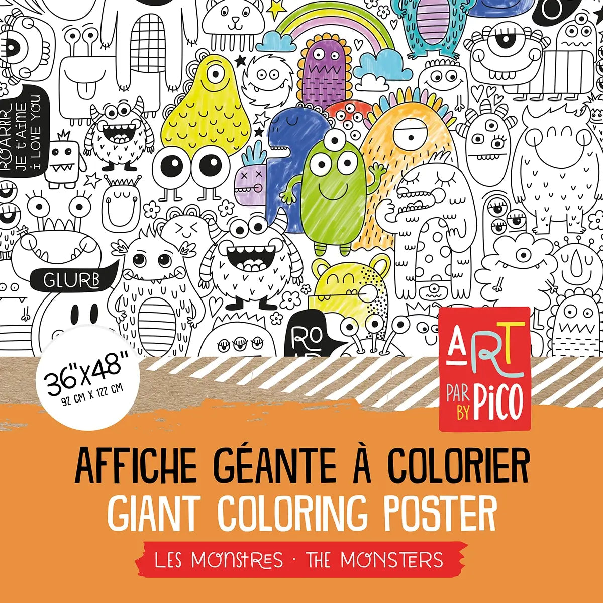 Giant Colouring page - Monsters