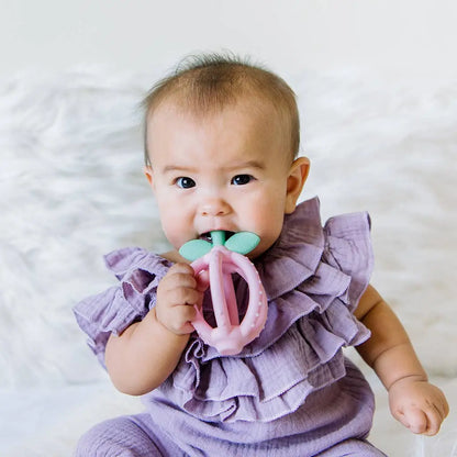 Pink Lemon Teething Ball Baby Teether