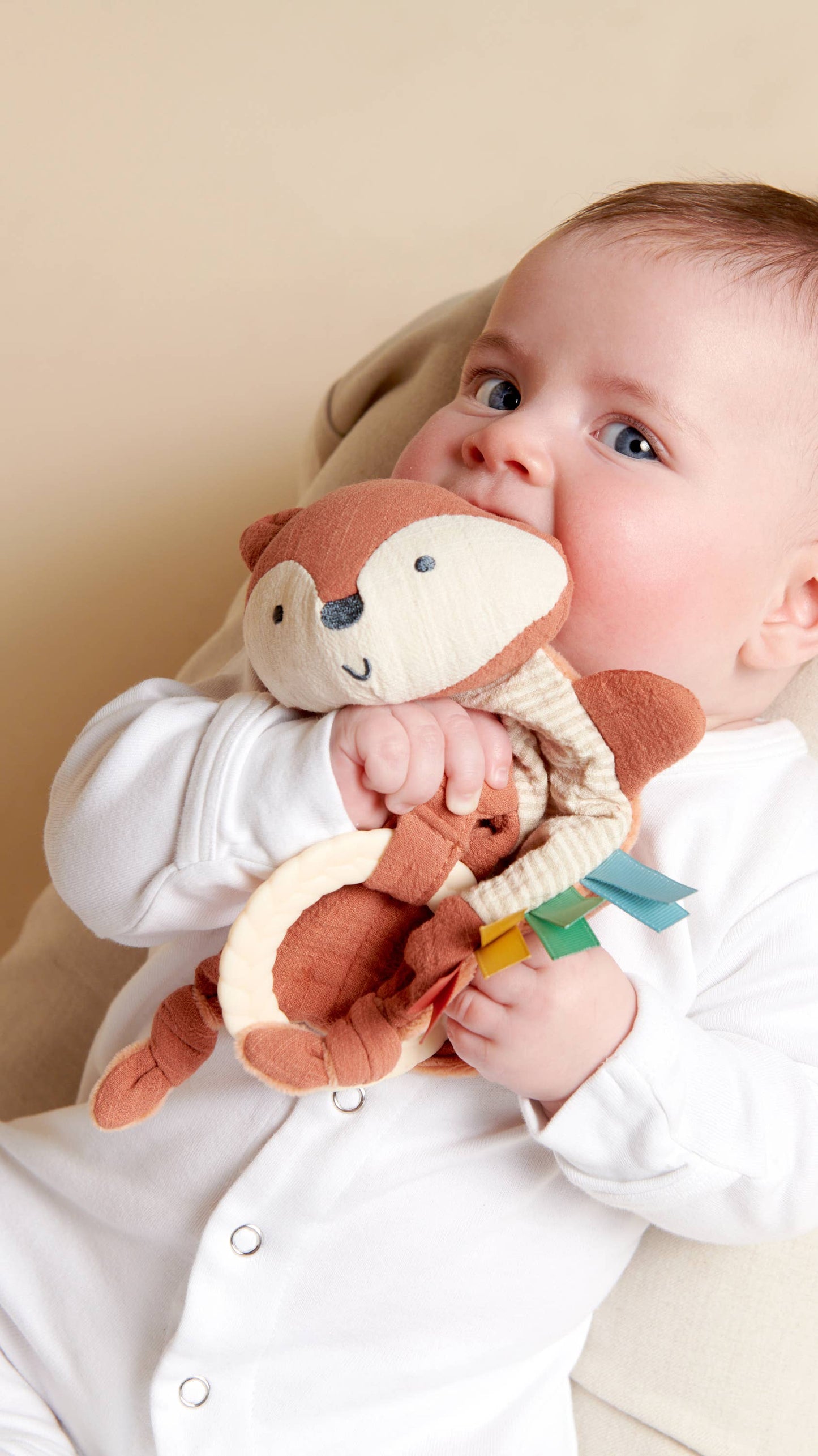 Bitzy Crinkle™ Sensory Toy With Teether: Fox