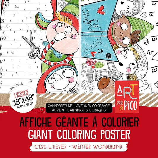 Giant coloring page - Winter Wonderland