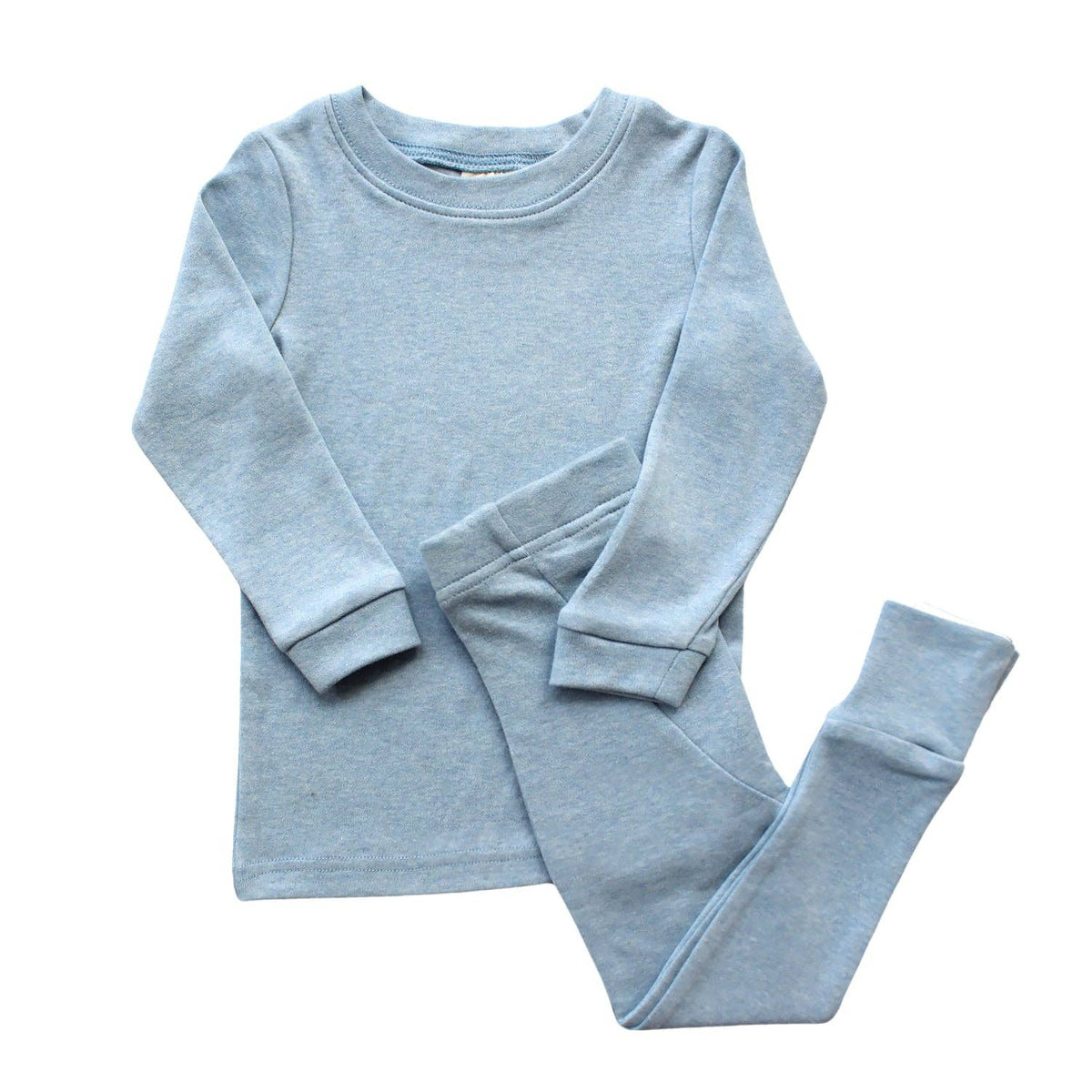 Organic Kids' Pajamas - Blue Melange