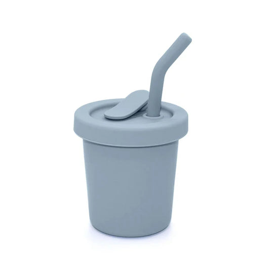 Silicone 6oz Straw Cup - Lilly Blue