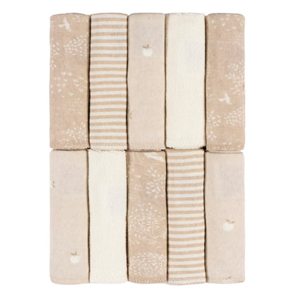10-Pack Washcloths - Tan