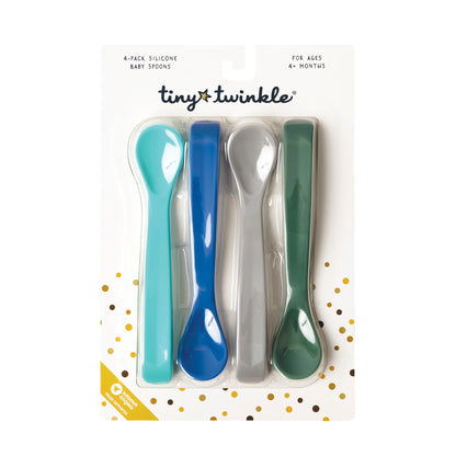 Silicone Spoon 4PK - Green Grey Blue