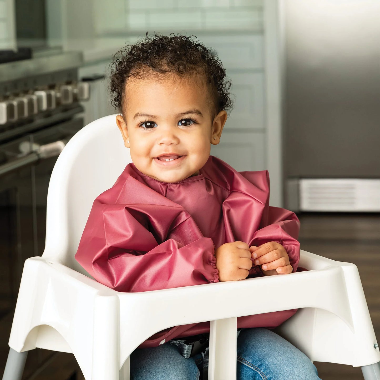 Full Sleeve Bib 2 Pack - Rose & Burgundy (6-24 Months)