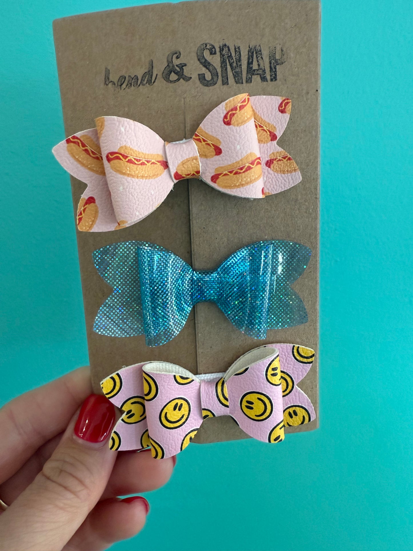 Hot Dog-Clear Blue-Happy Face 3 Pack
