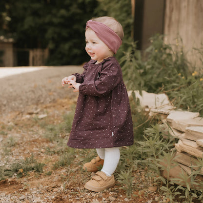 Crème Dots on Flannel Dress Set