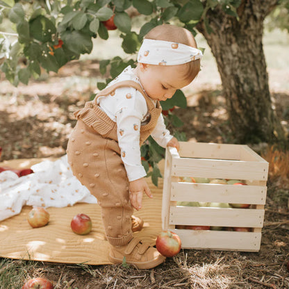 Tan Heather Sweaterknit Overalls Set