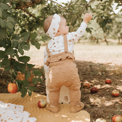 Tan Heather Sweaterknit Overalls Set