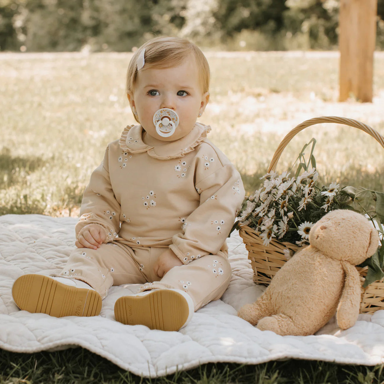 Farm Floral Print on Shortbread Outfit Set