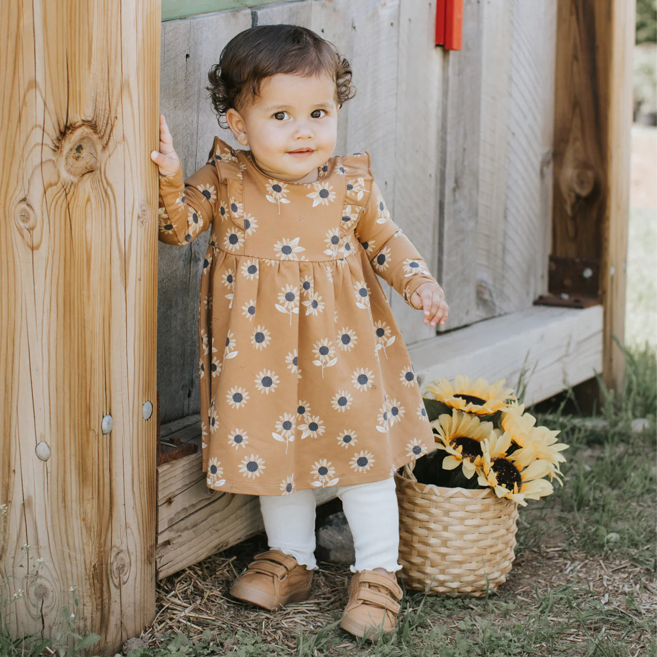 Sunflower Print Amber Dress Set