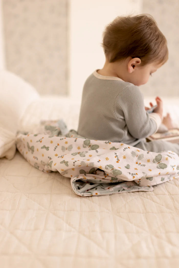 Daisy Teal Blanket