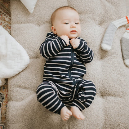 Indigo Striped Modal Rib Sleeper