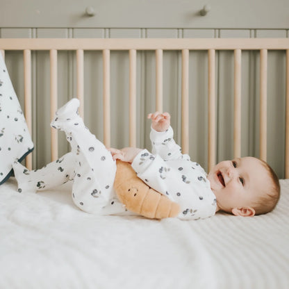 Blueberries Print on Off-White Ribbed Sleeper