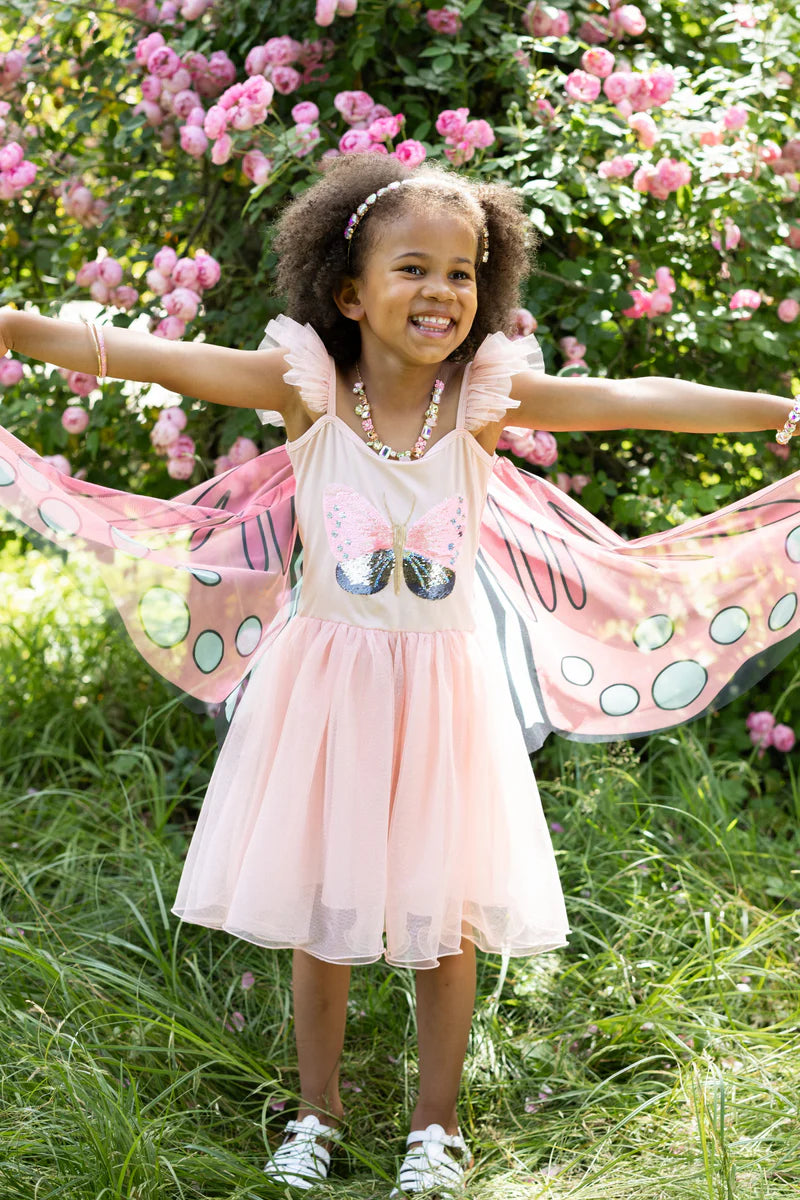 Sequins Secret Butterfly Twirl Dress with Wings (5-6 years)