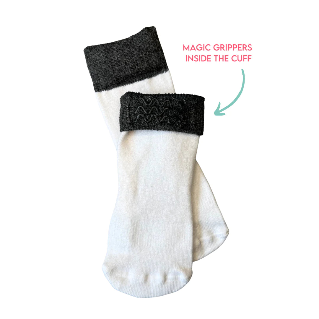 White Gripper Socks
