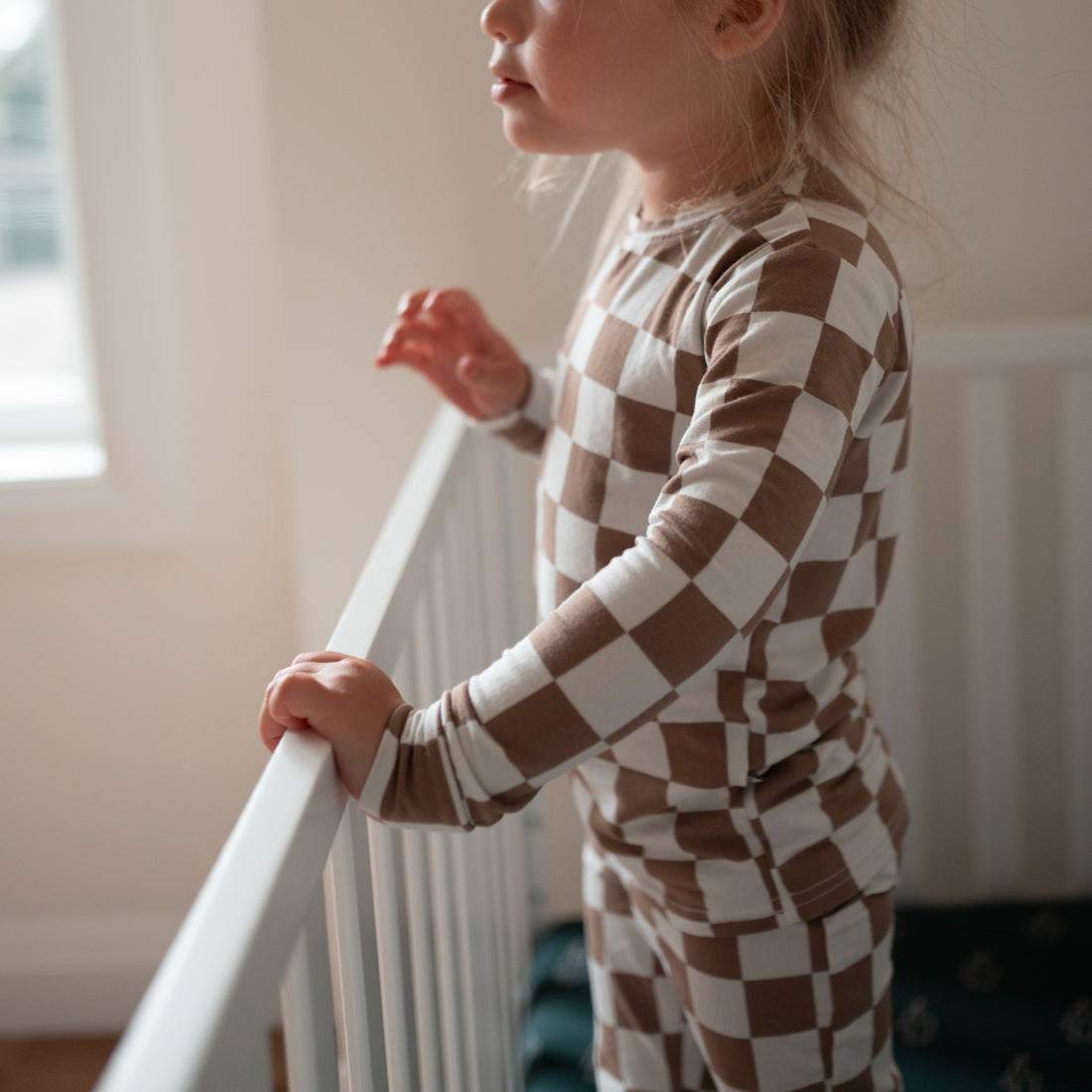 Brown Check Bamboo 2 Piece PJ Set