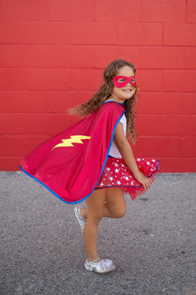 Superhero Tutu Cape and Mask Set (4-6)