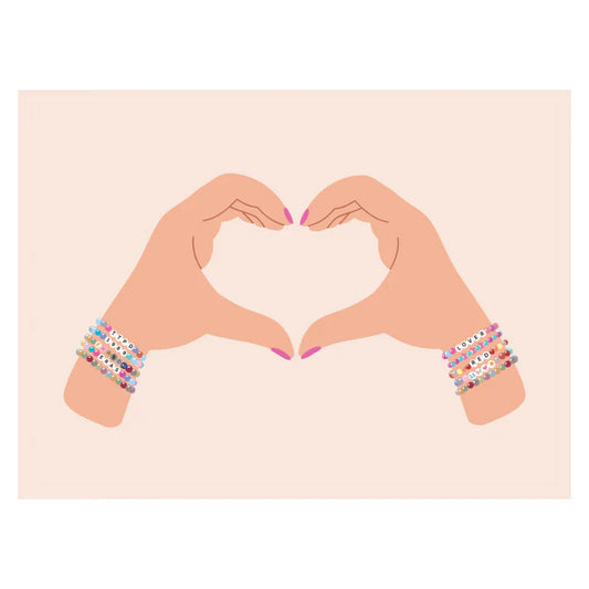 Swiftie Friendship Bracelet Heart Hands Banner