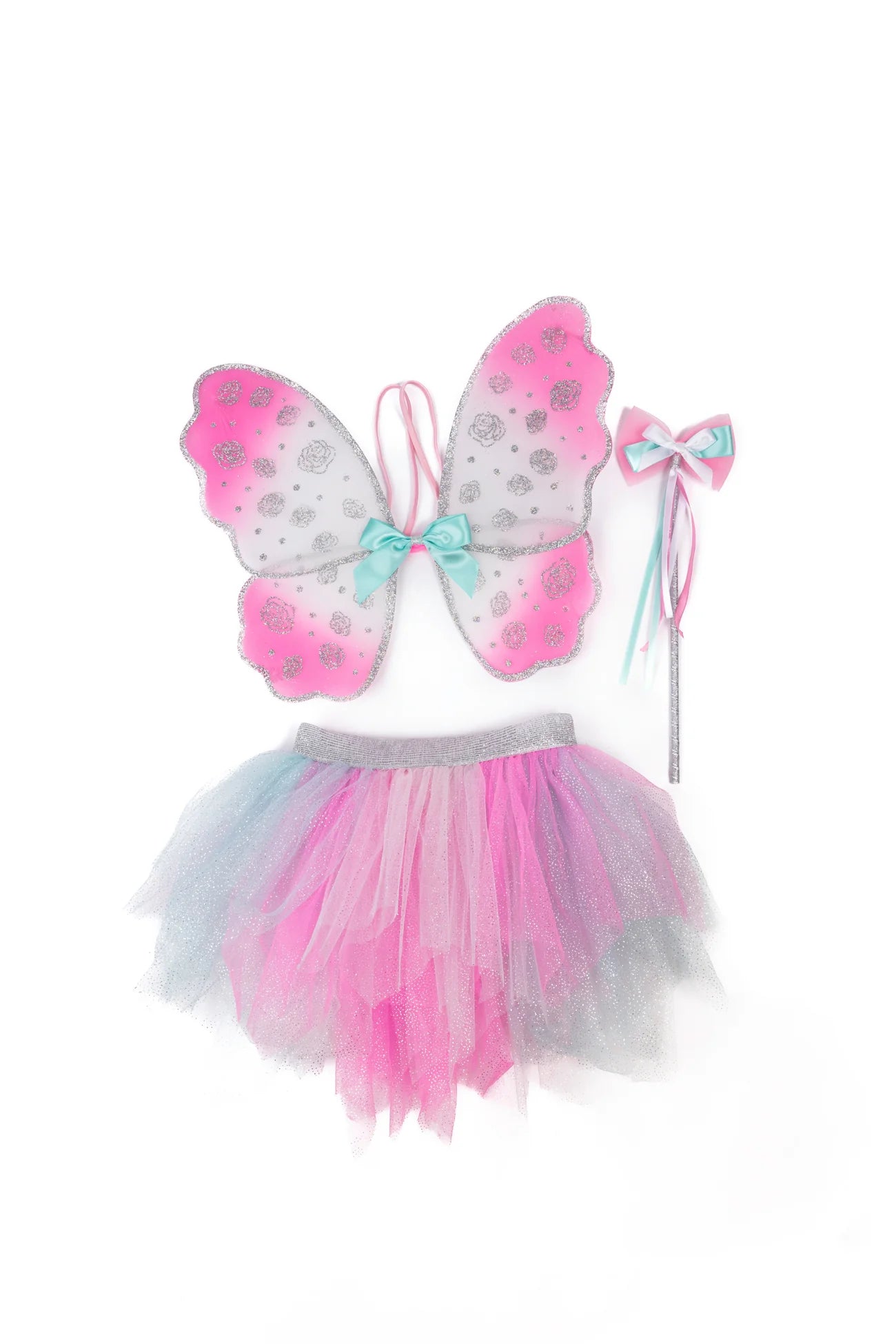 Think Mint Pink Skirt, Wings & Wand