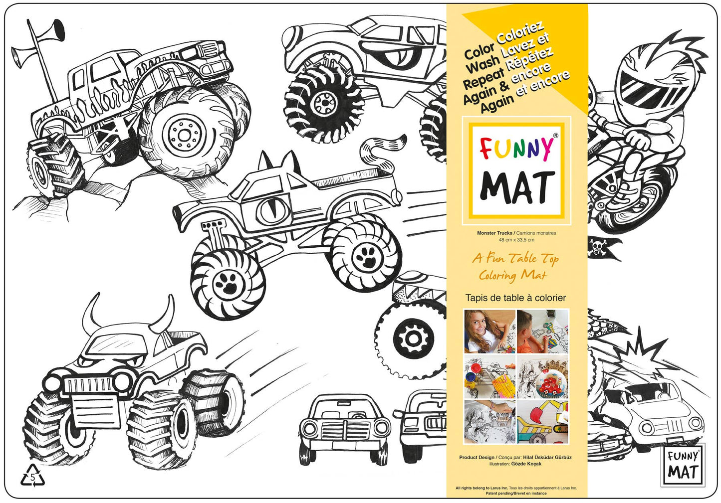 Monster Trucks Colouring Mat