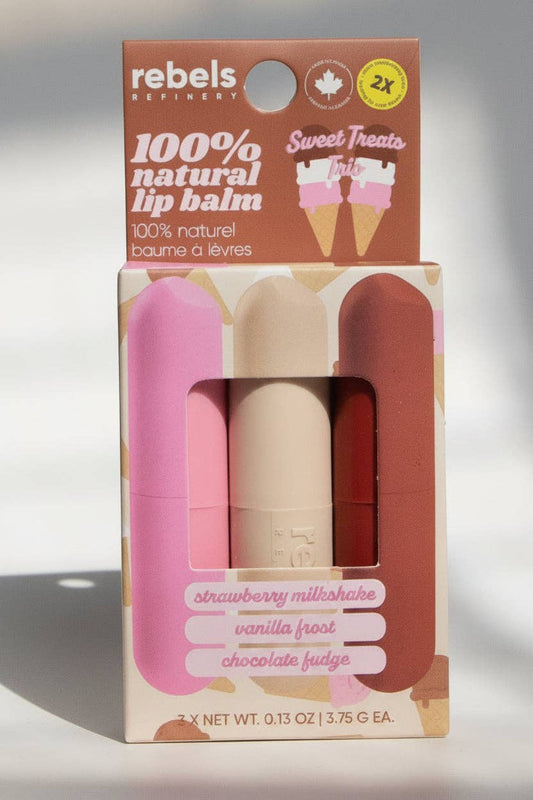 Sweet Treats Trio Lip Balms 🍓🍫🍦🤤
